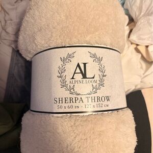 Alpine Loom Sherpa Throw - Cream Cozy Blanket